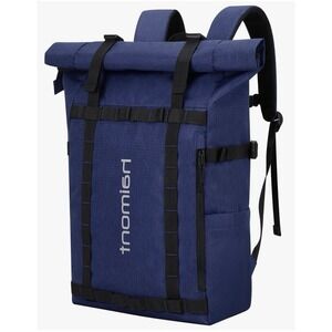 Haimont Roll Top Laptop Backpack 20L Water Resistance Travel Casual Navy Blue